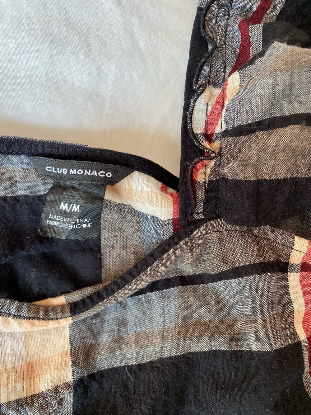 Club Monaco Plaid Blouse - Picture 4 of 5